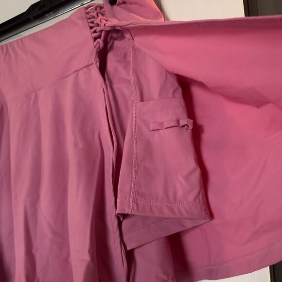 Womens Blaosn Size XL Pink Athletic Skort Ties on Waistband Pocket Stretchy - Picture 2 of 4